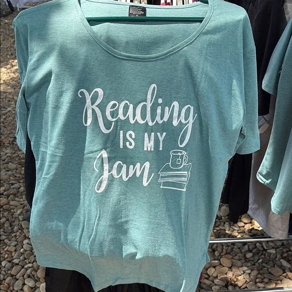 Teal Graphic Tee - Reading is My Jam - Picture 1 of 4